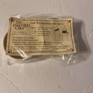 The Pampered Chef Cap N' Coaster (Set Of 2) #4415 New Discontinued 1994